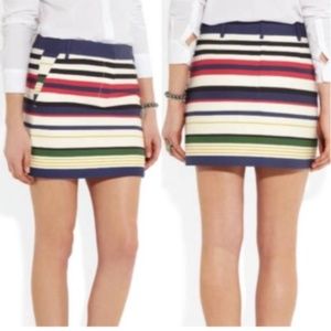 J. Crew Multi-Color Striped Mini Skirt